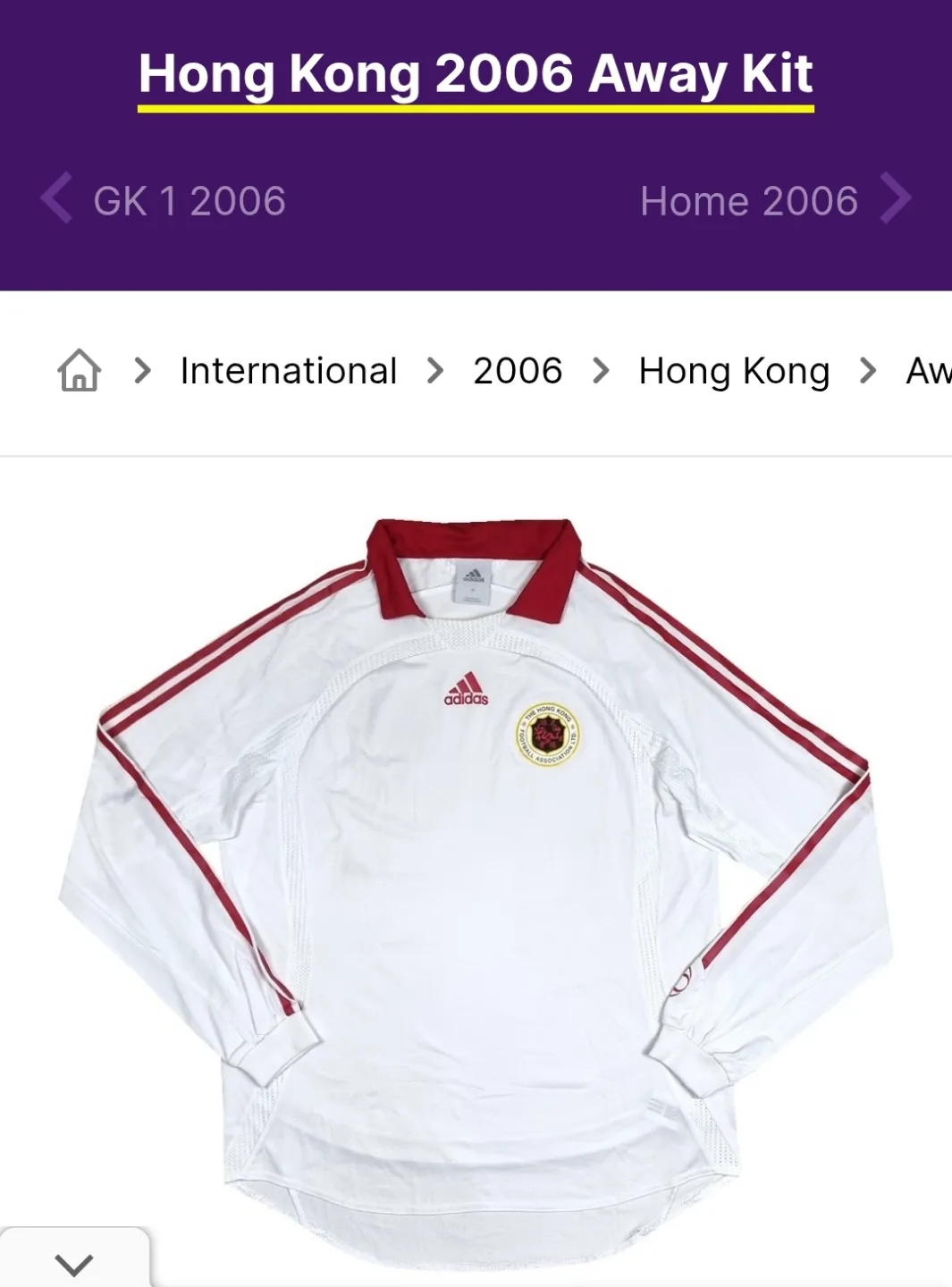 very rare Hong Kong national team soccer jersey football kit image indicator(4)