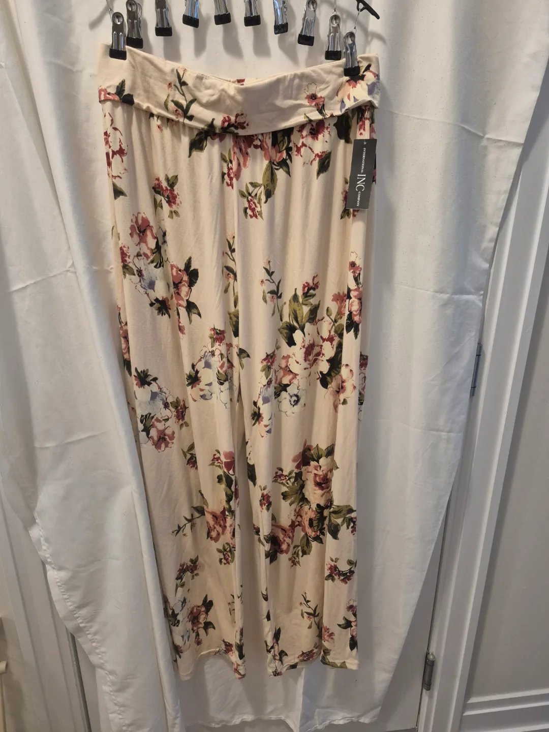 INC International Concepts Floral Wide Leg Pants thumbnail