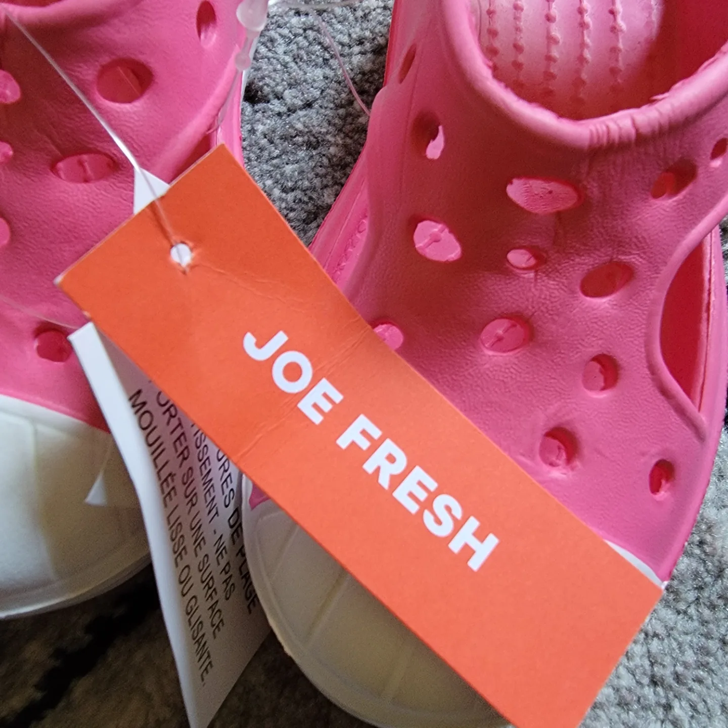 Joe Fresh Pink & White Toddler Sandals - Size 9-10 image indicator(4)