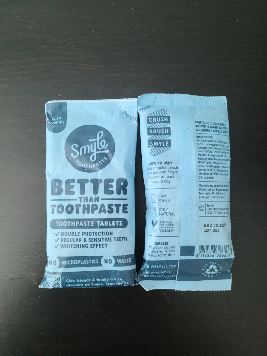 Smyle Toothpaste Tablets with fluoride thumbnail