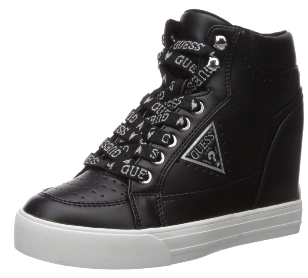 GUESS Black Wedge Sneakers Limited Size 9