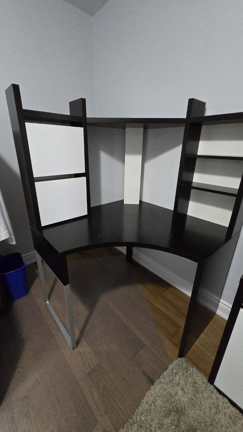 Corner desk , side study table, and side cabinet - photo 4