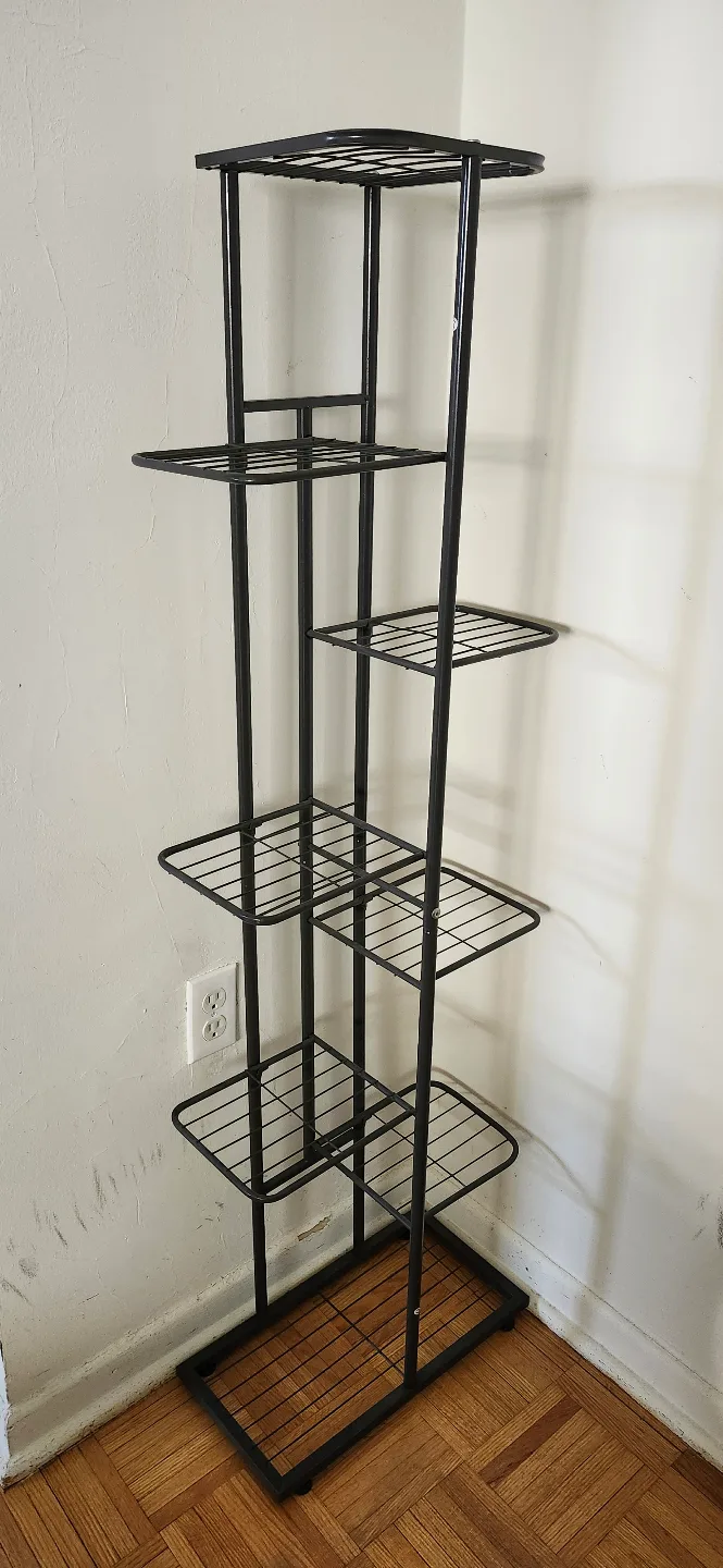 Black Metal 5-Tier Corner Shelf thumbnail