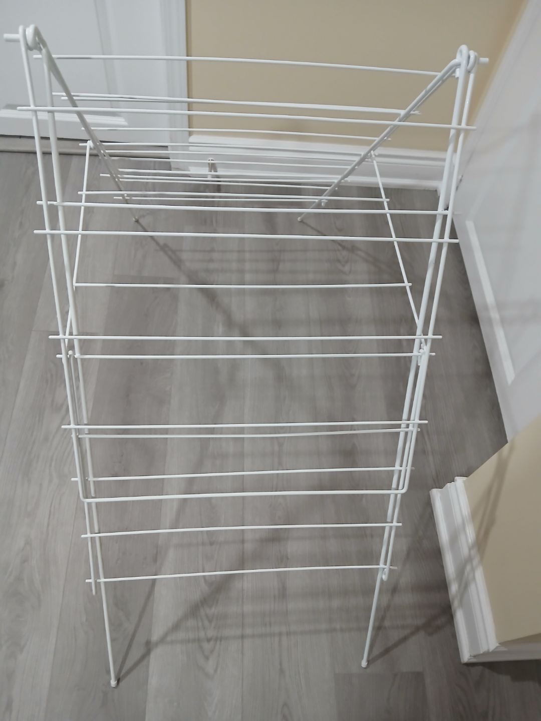 White Foldable Clothes Drying Rack - photo 4