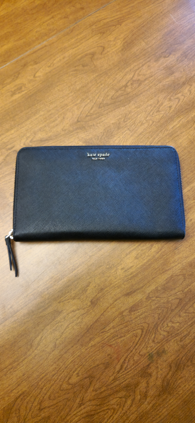 Kate Spade New York Black Leather Travel Wallet