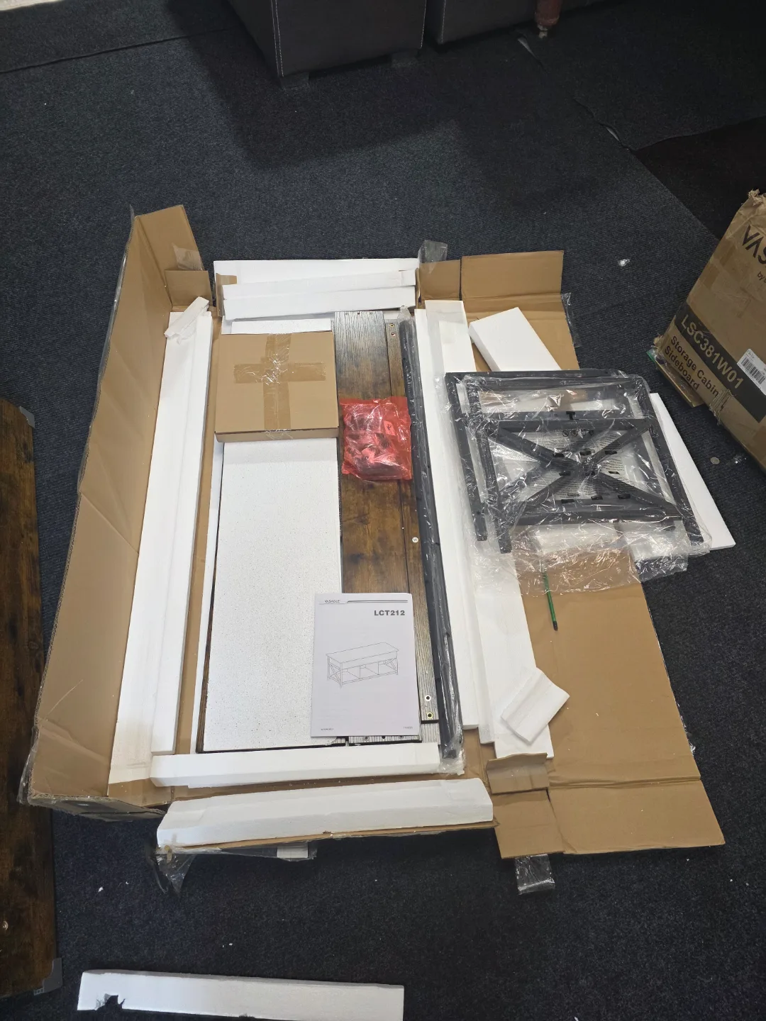 VASAGLE Lift-Top Coffee Table with Storage image indicator(10)