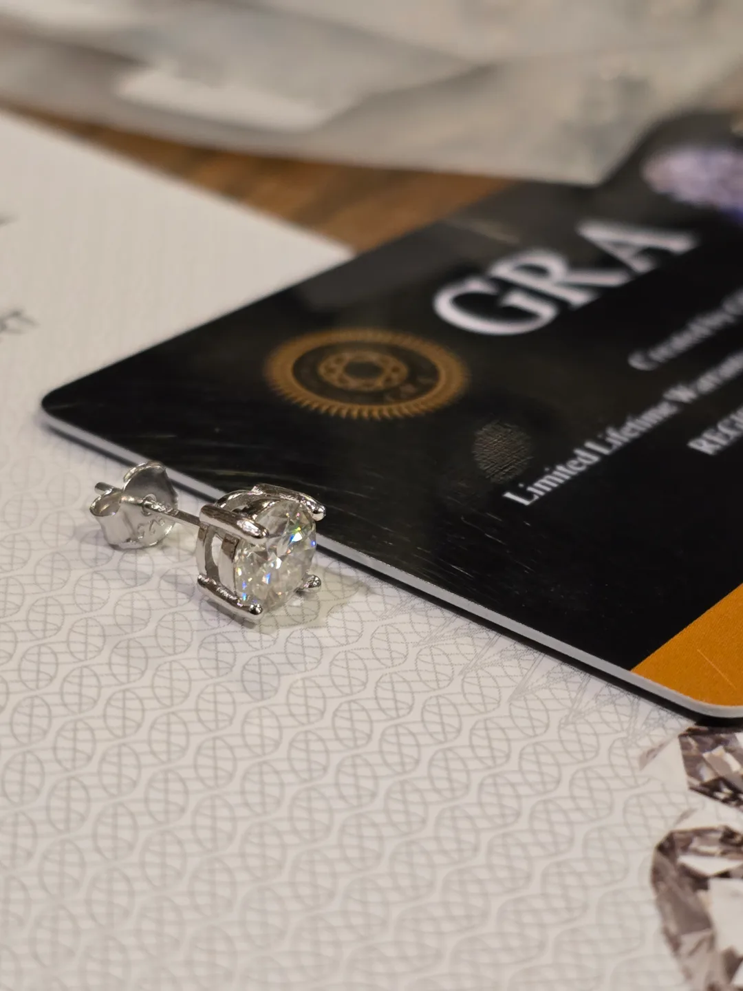 10 GRA Certified Moissanite Stud Earrings 1 carat thumbnail