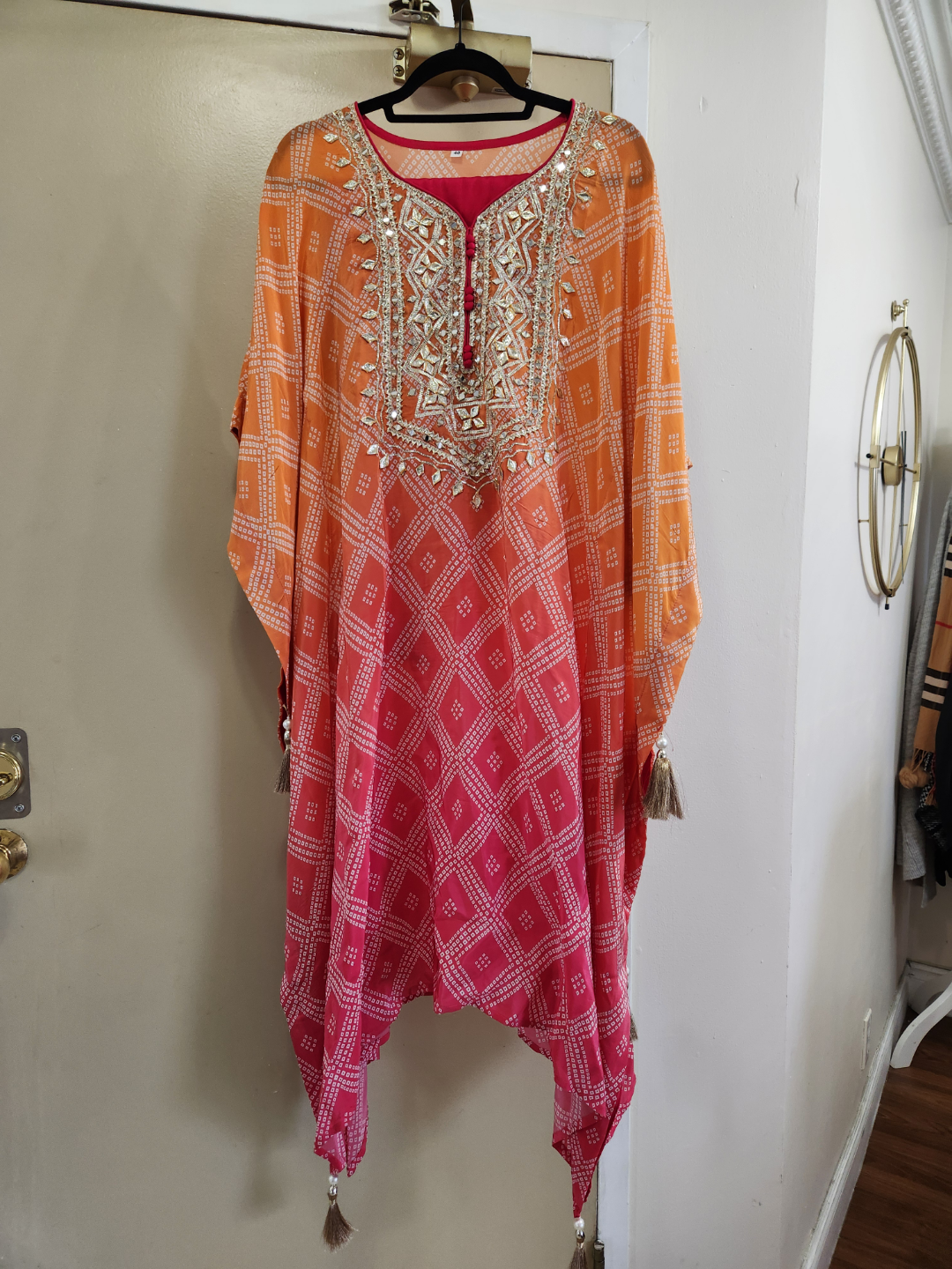 Orange/Pink Ombre Kaftan Set - Brand New