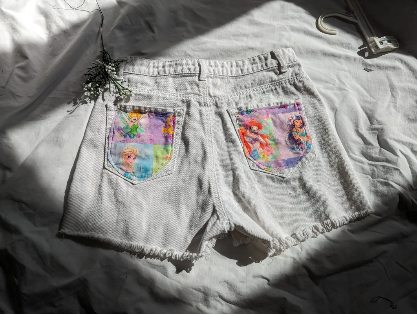 Custom Disney Princess Denim Shorts thumbnail