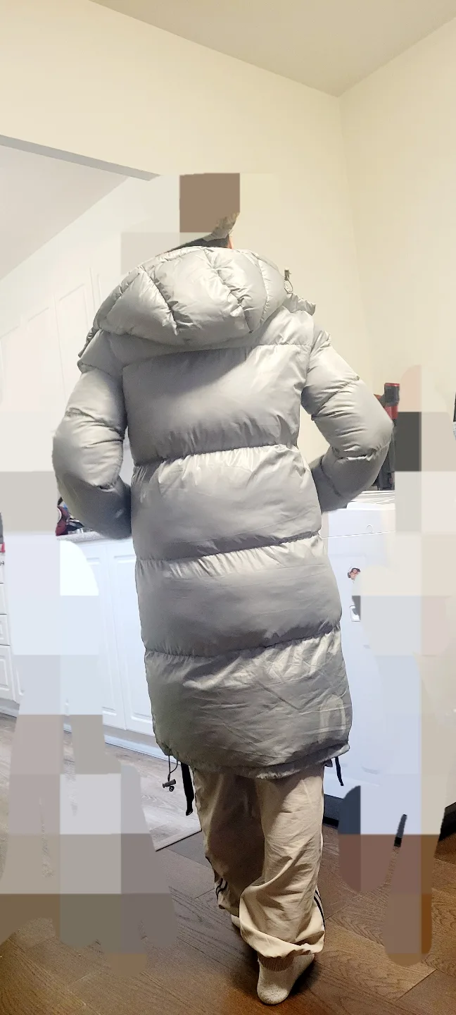 Long Puffer Jacket - Silver Grey image indicator(2)