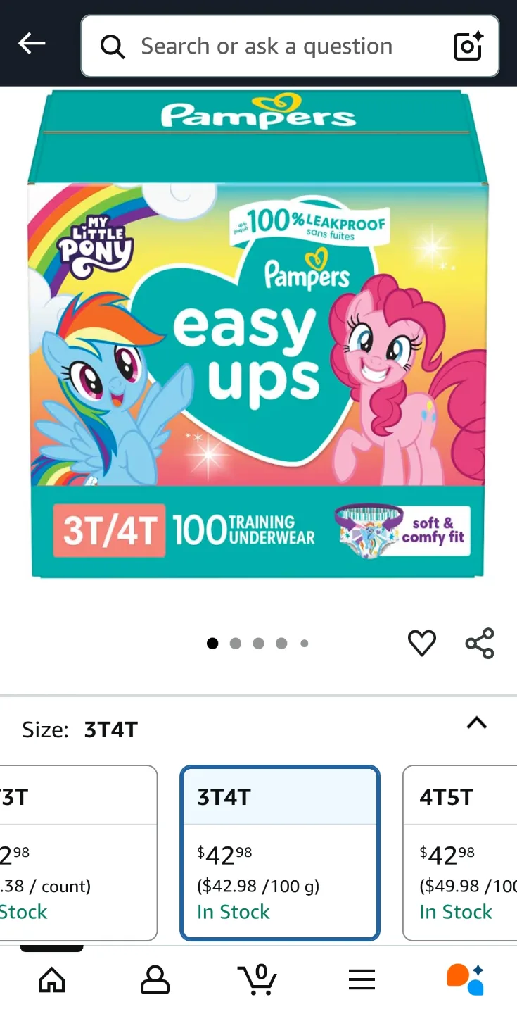 150 Pampers Easy Ups My Little Pony Training Underwear image indicator(2)