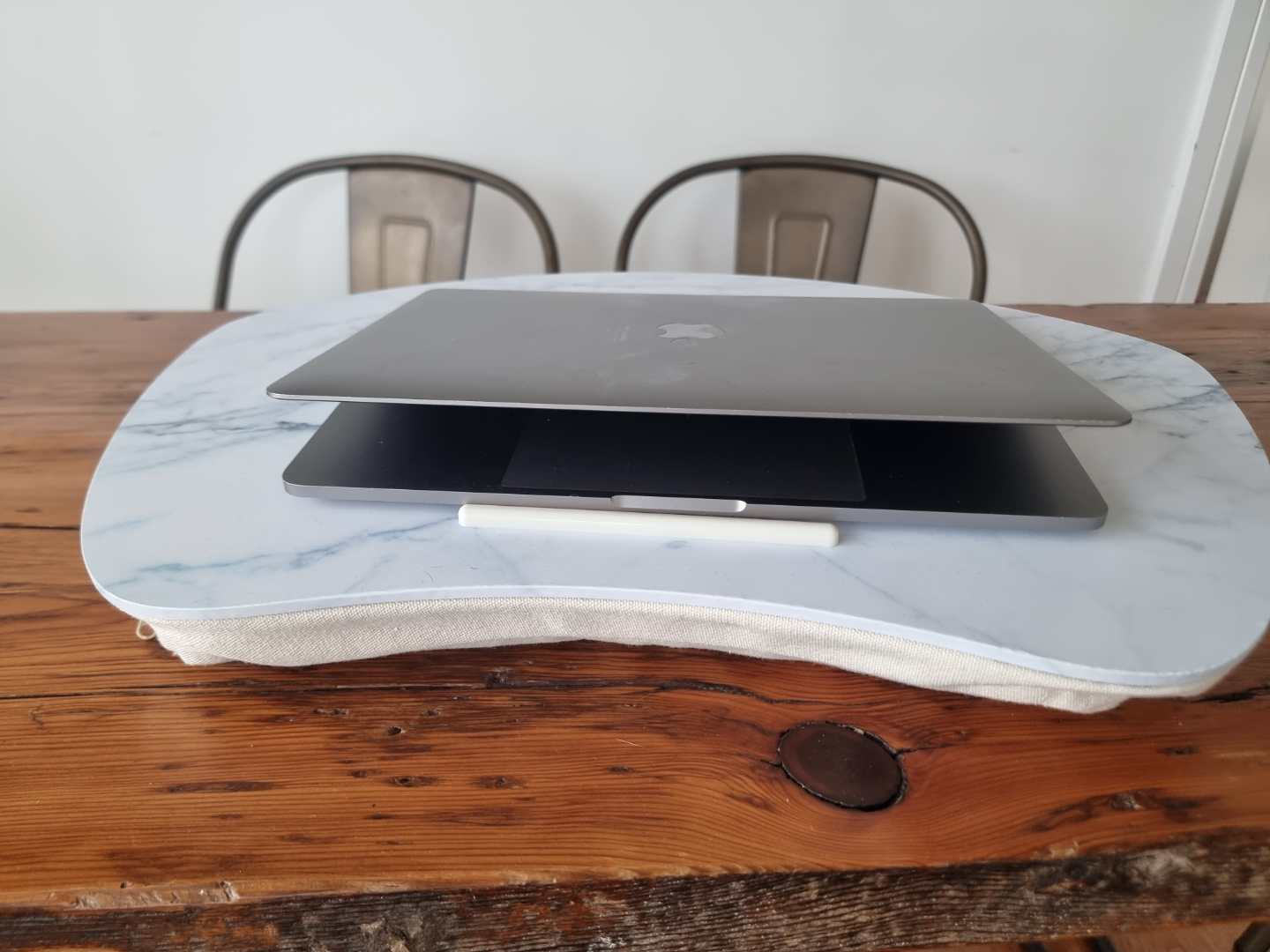 Marble Laptop Bed Tray with Cushion