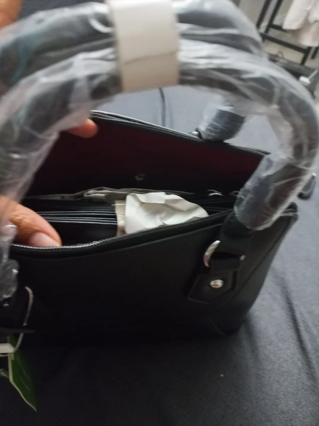 New Black Satchel Handbag image indicator(5)