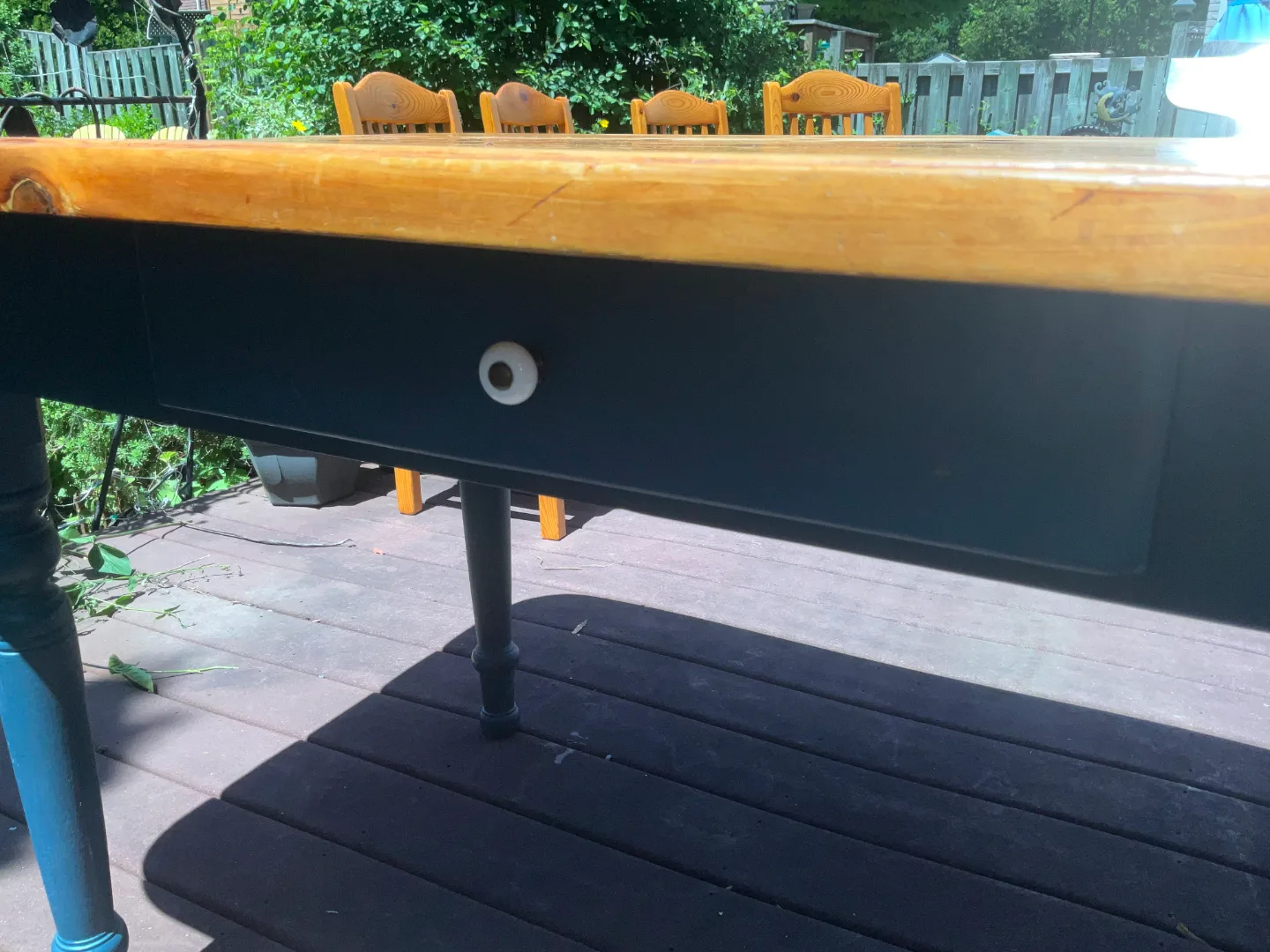 Rustic Farmhouse Style Table and Four Chairs Set image indicator(6)