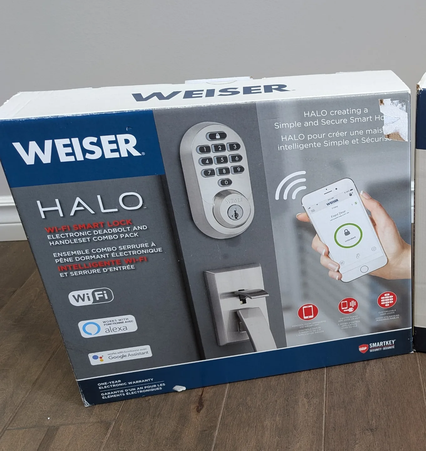 Weiser Halo Smart Lock - Electronic Deadbolt and Handleset Combo thumbnail