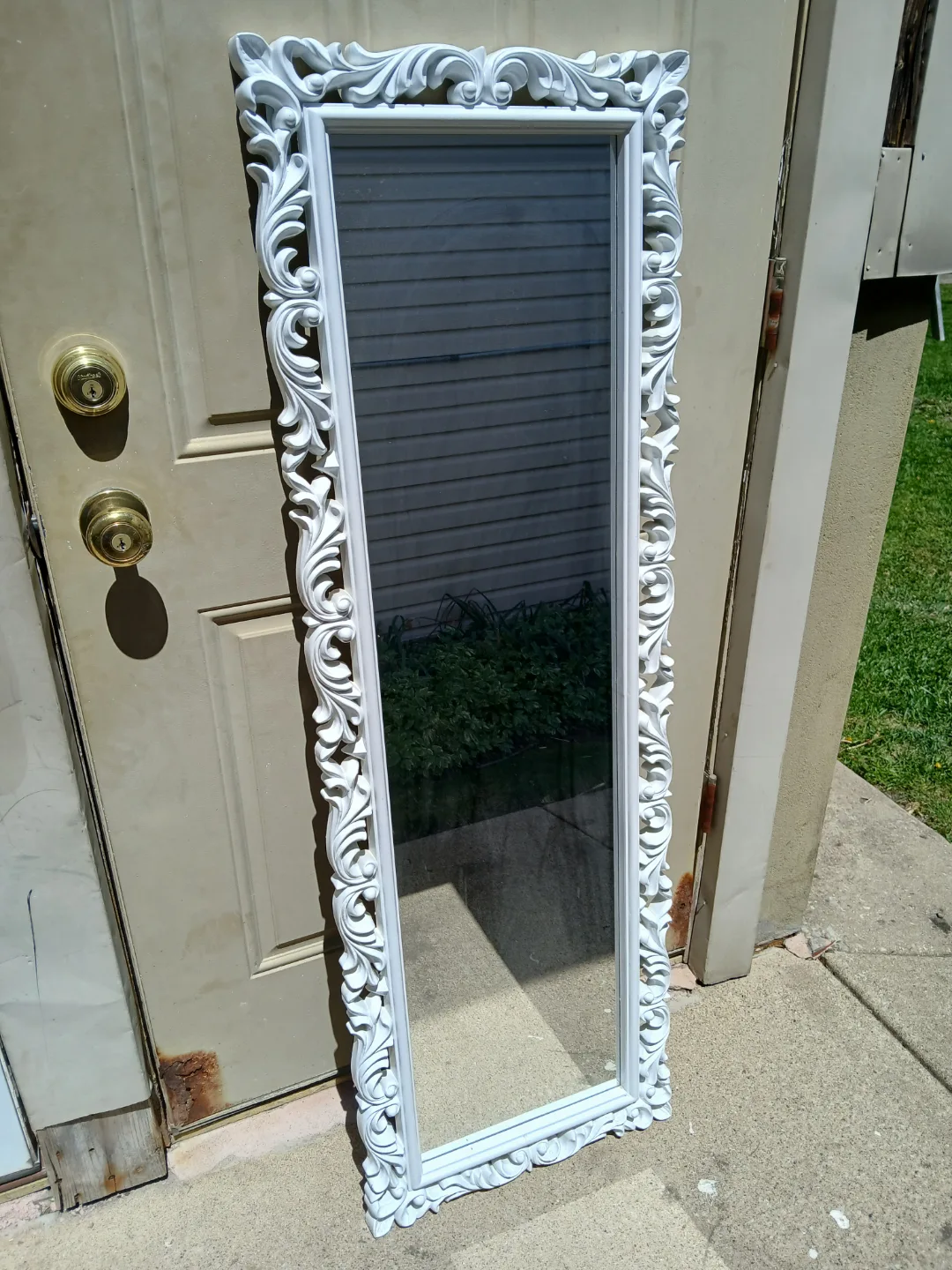 Ornate White Full Length Mirror thumbnail
