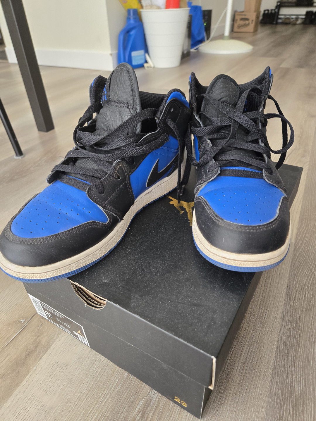 Air Jordan 1 Mid SE GS (Youth) Royal Blue/Black Size 6.5Y - photo 2