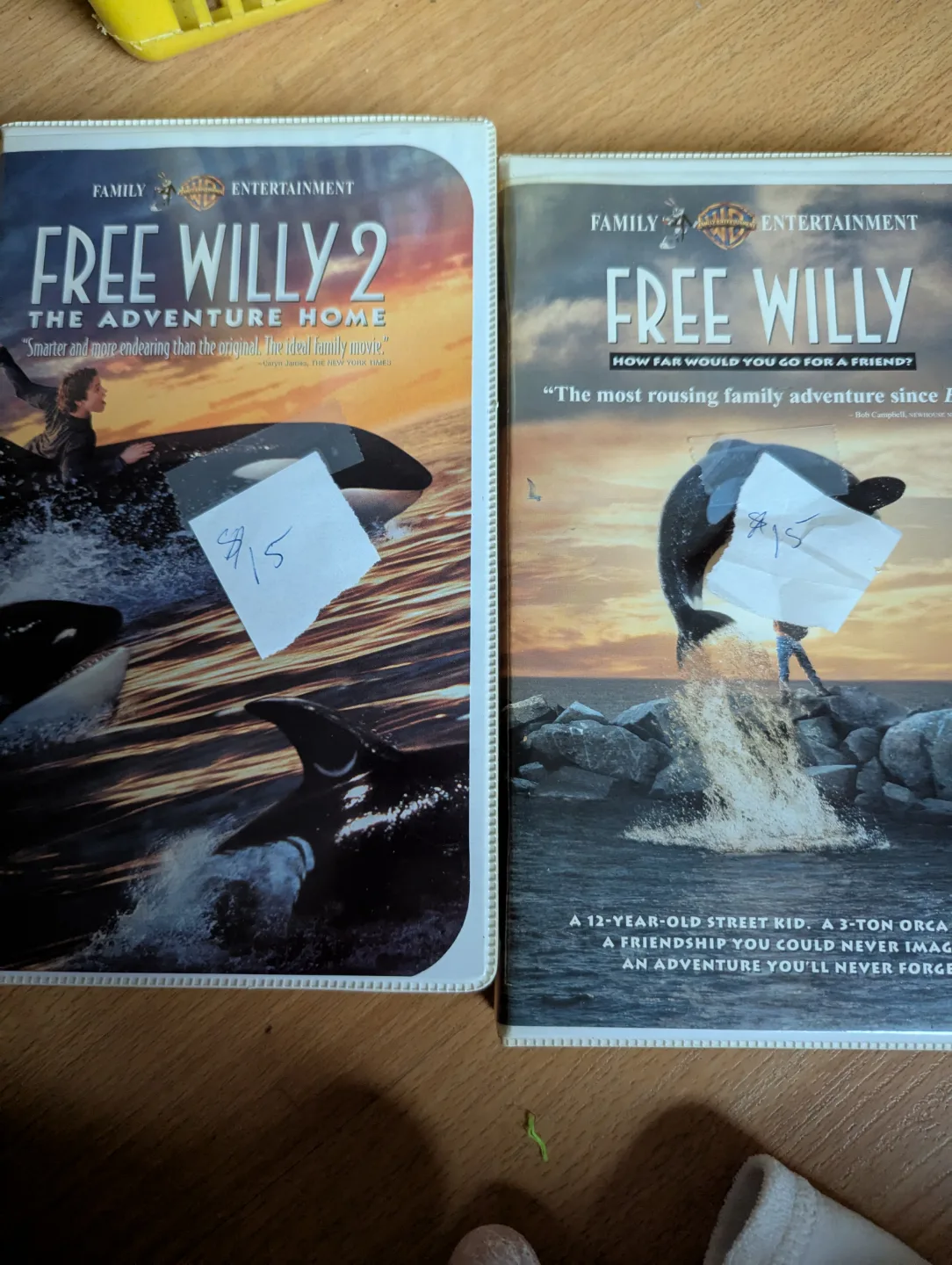 Free Willy & Free Willy 2 VHS Tapes thumbnail