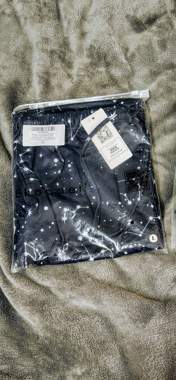 Women's Constellation Print Lounge Pants - Size Large