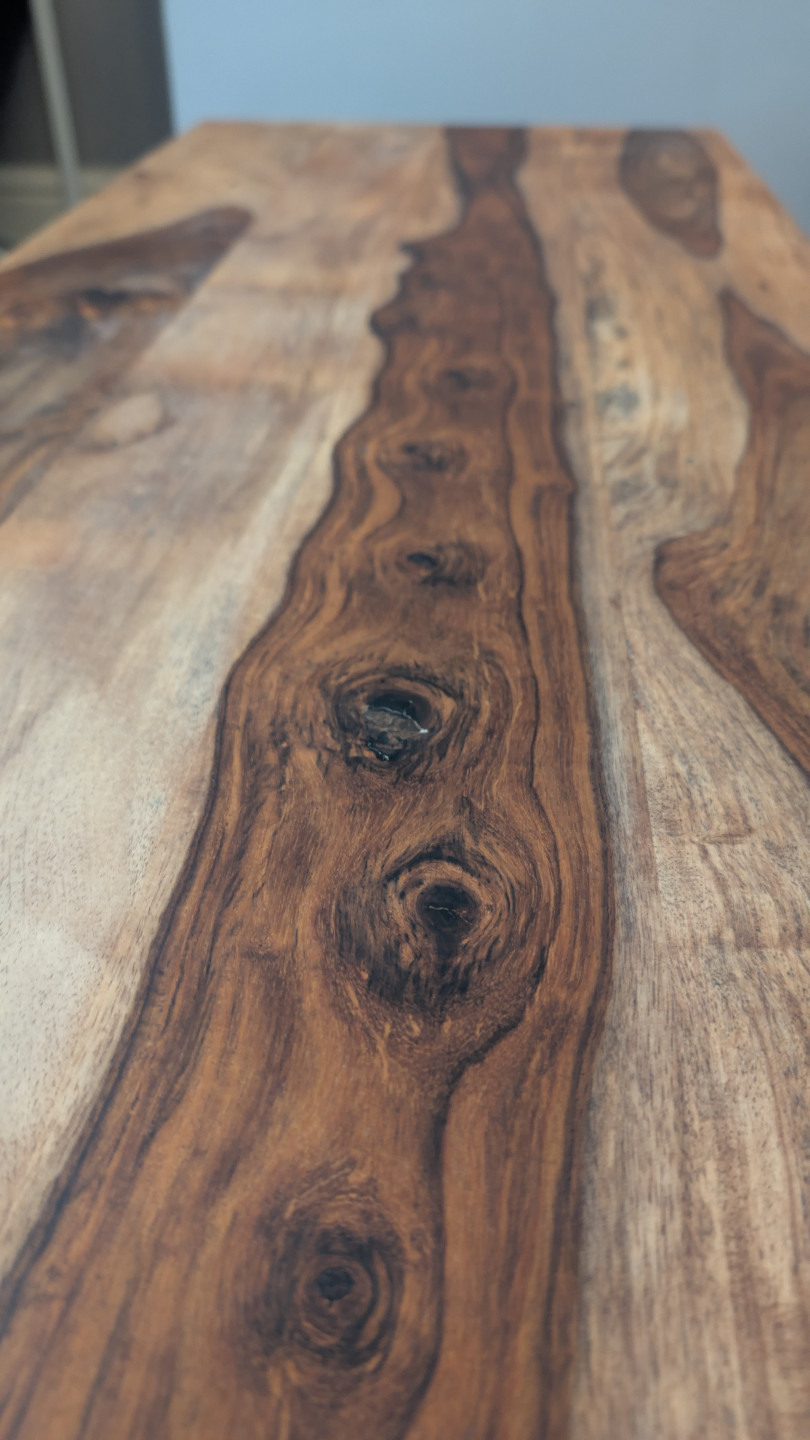 Mid-Century Modern Mango Wood Coffee Table with Storage - photo 3