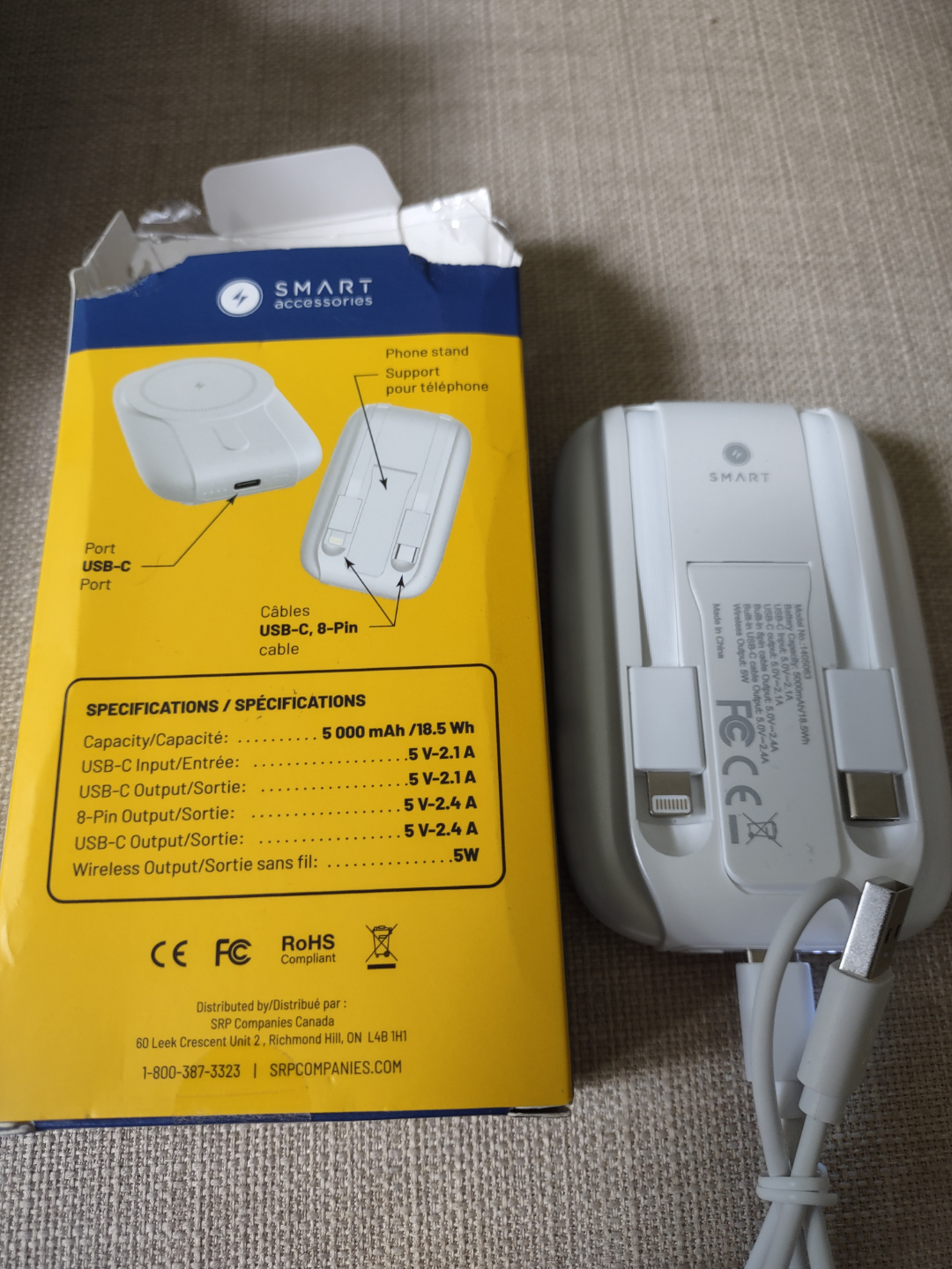 SMART Accessories 5000 mAh Magnetic Wireless Power Bank - photo 2