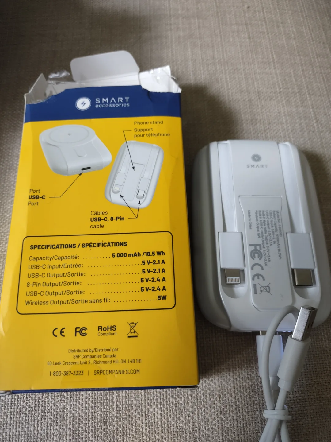 SMART Accessories 5000 mAh Magnetic Wireless Power Bank image indicator(2)