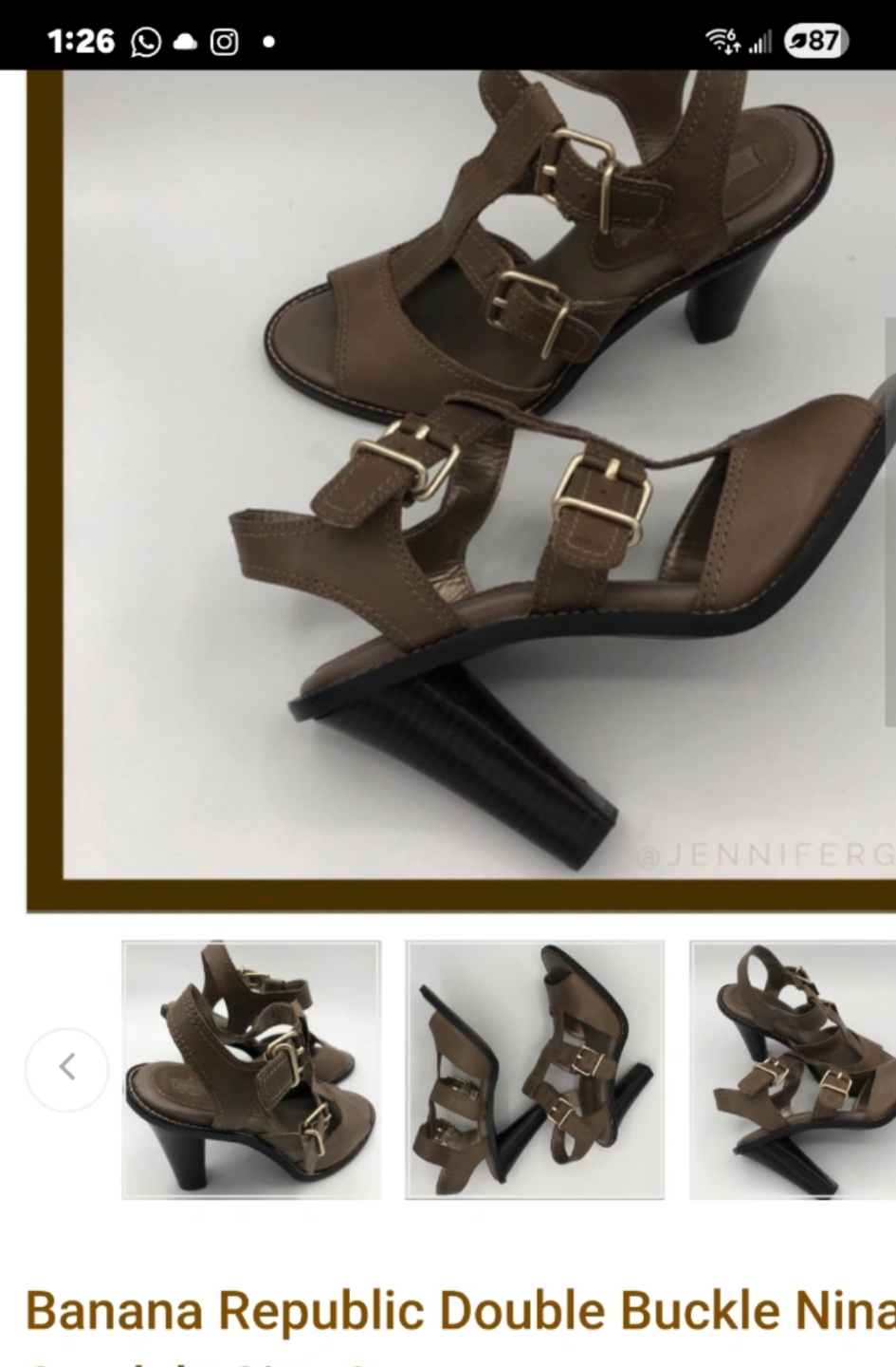 Banana Republic Brown Leather Sandals - Size 9