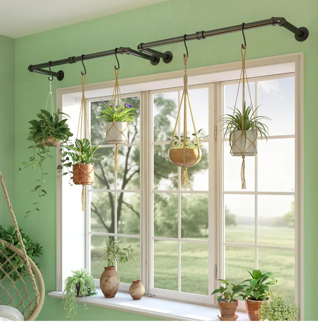 Wall Mounted Garment Rack, Black Industrial Pipe Style. image indicator(2)