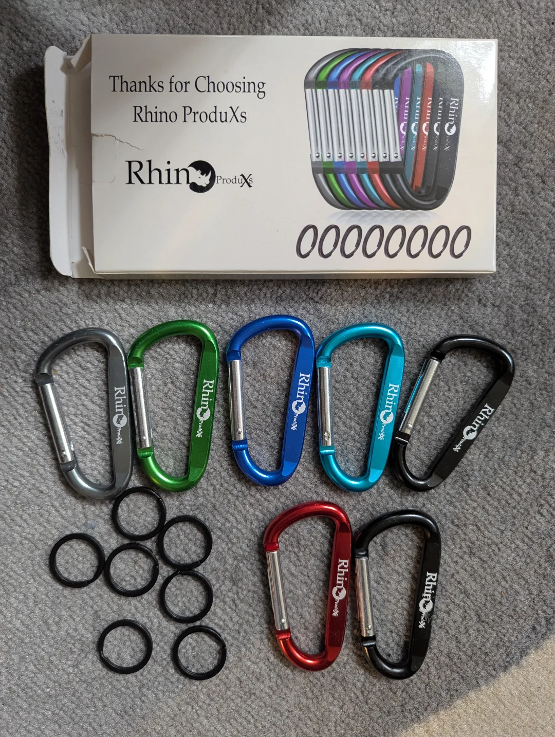 Set Carabiner Clips with O-Rings thumbnail