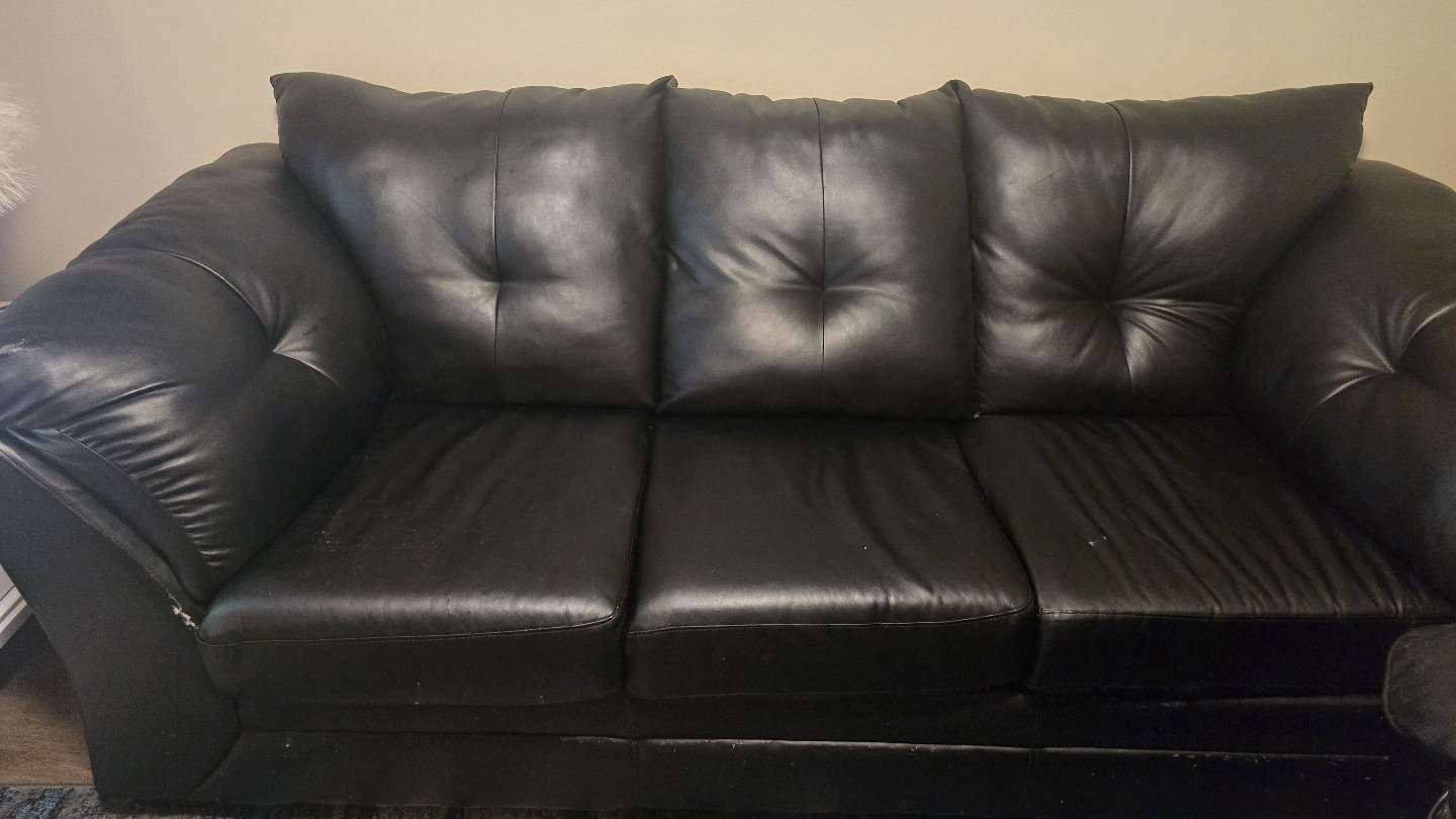 Black Leather Sofa