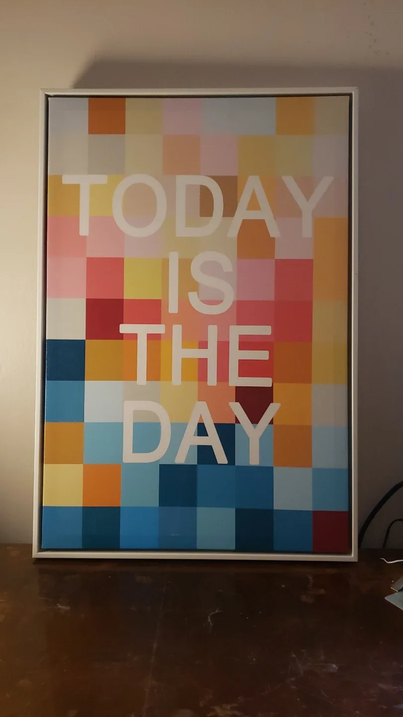 Today is the Day Framed Canvas Wall Art thumbnail