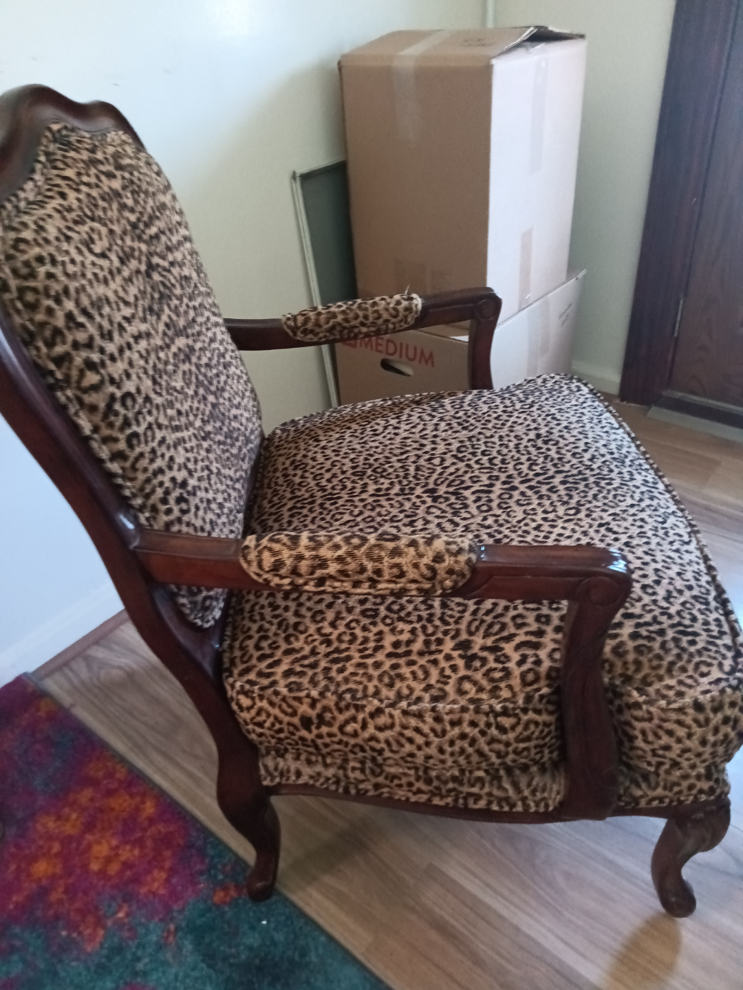 Leopard Print Accent Chair - photo 2