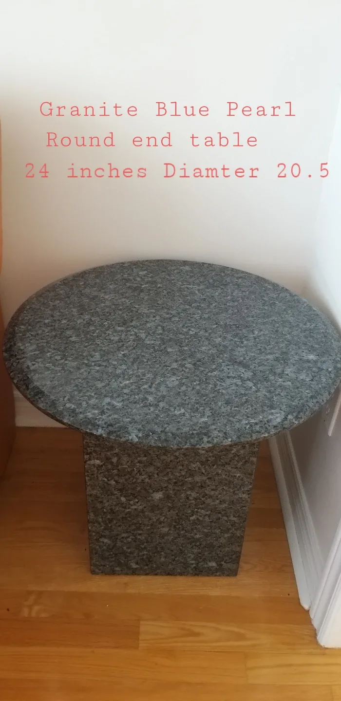 Granite Blue Pearl Round End Table image indicator(2)