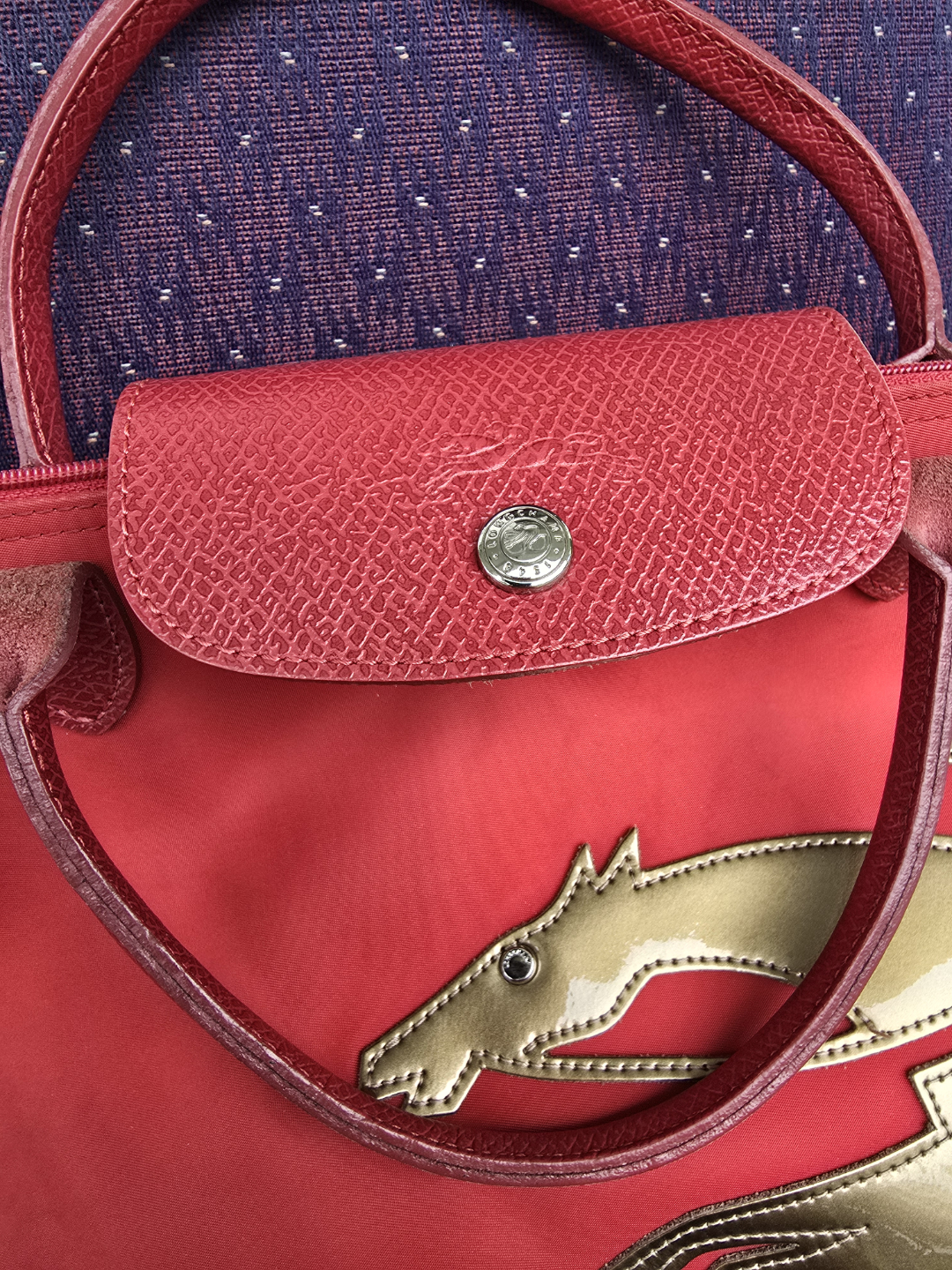 Longchamp Red Horse Le Pliage Tote Bag - photo 2
