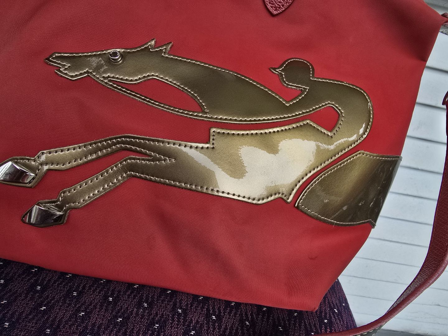 Longchamp Red Horse Le Pliage Tote Bag - photo 3