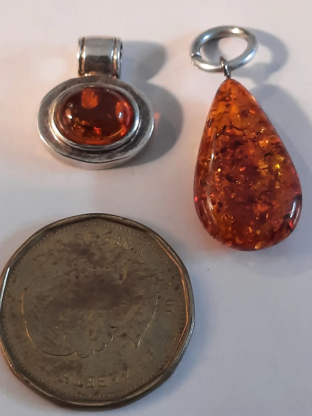 Amber Pendants on sterling silver image indicator(2)