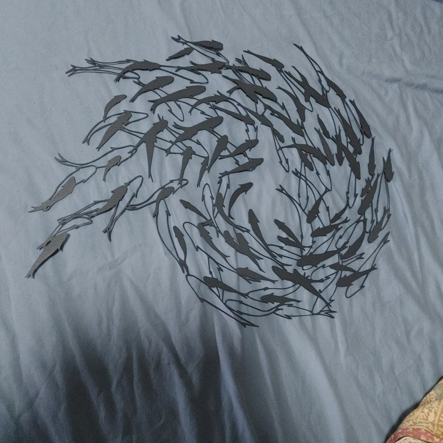 Metal Fish School Wall Decor