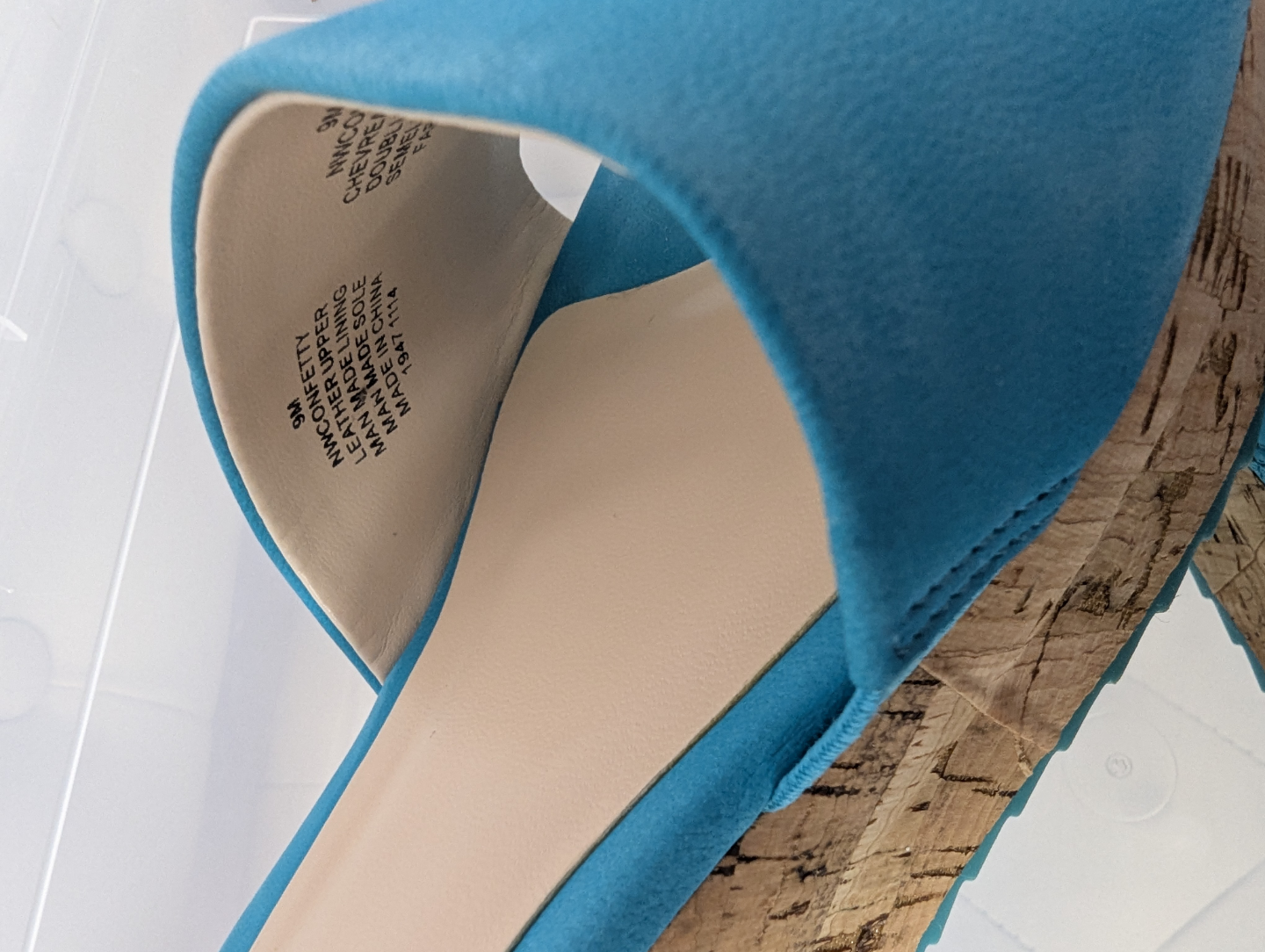 Nine West Women's Blue Wedge Sandals - Size 9M - photo 5