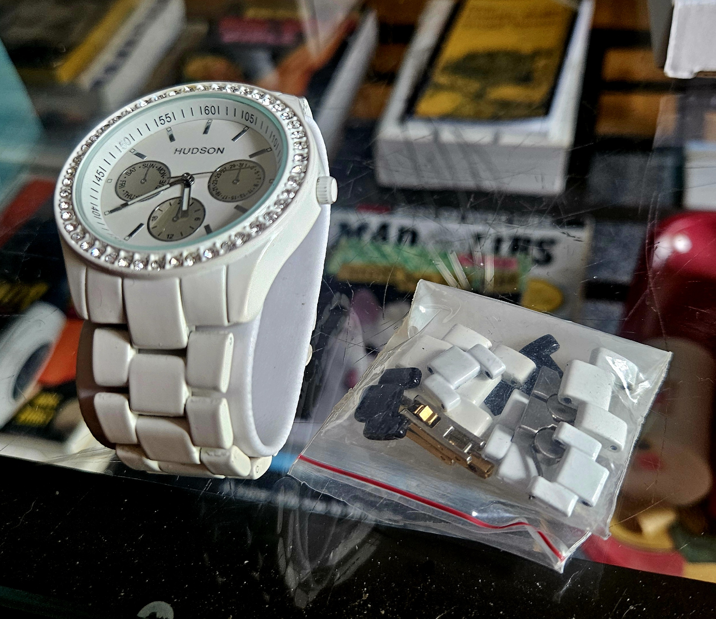 Hudson Women's White  ceramic Watch with Crystals - photo 2