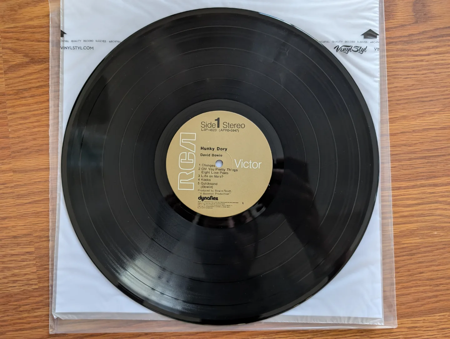 David Bowie - Hunky Dory Original Canadian LP Vinyl Record image indicator(4)