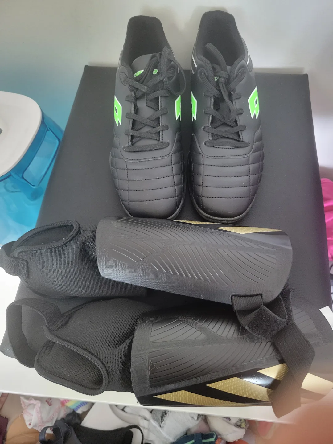 Diadora Soccer Cleats & Adidas Shin Guards image indicator(2)