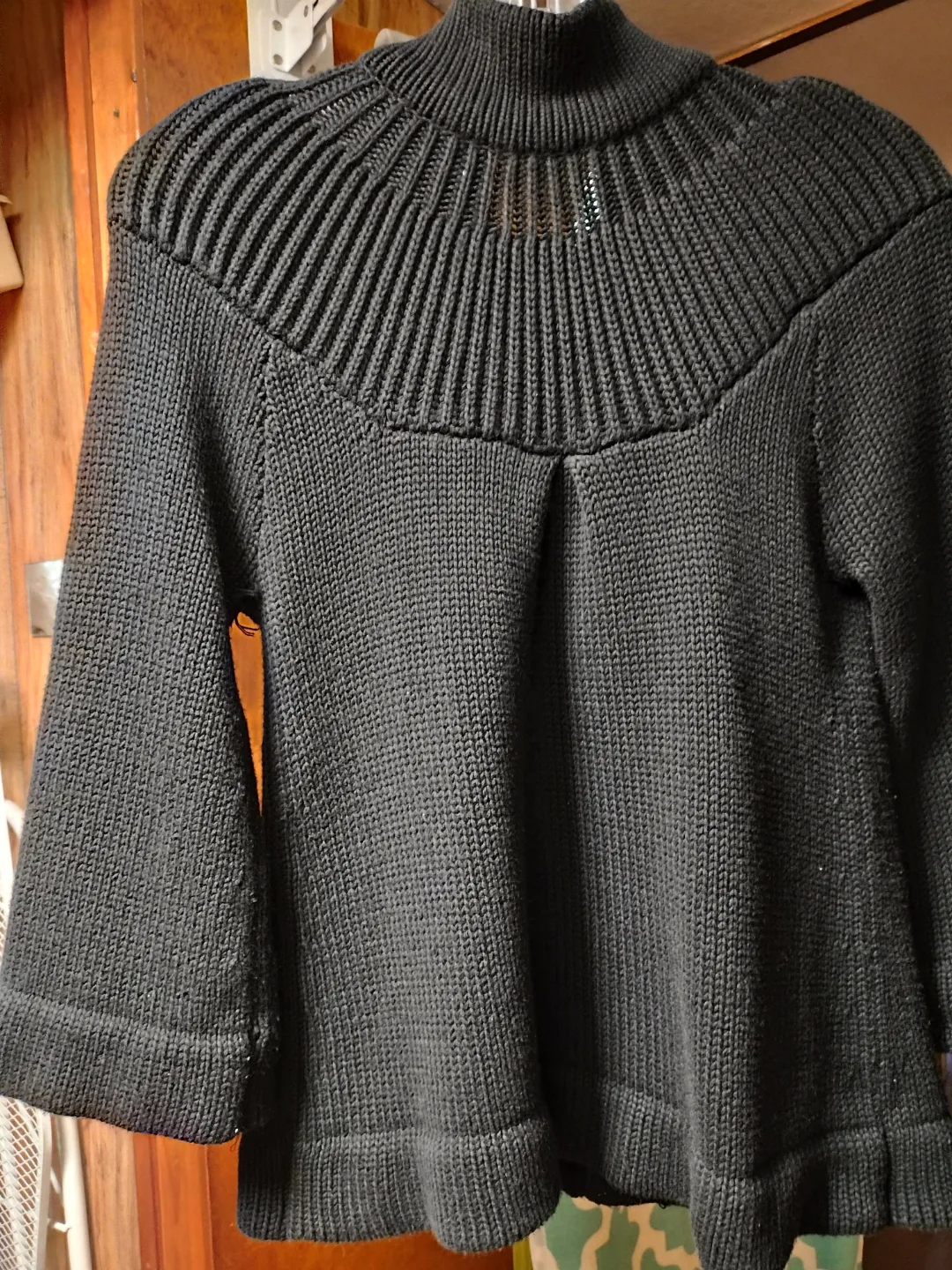 Black Knit Cardigan Sweater image indicator(2)