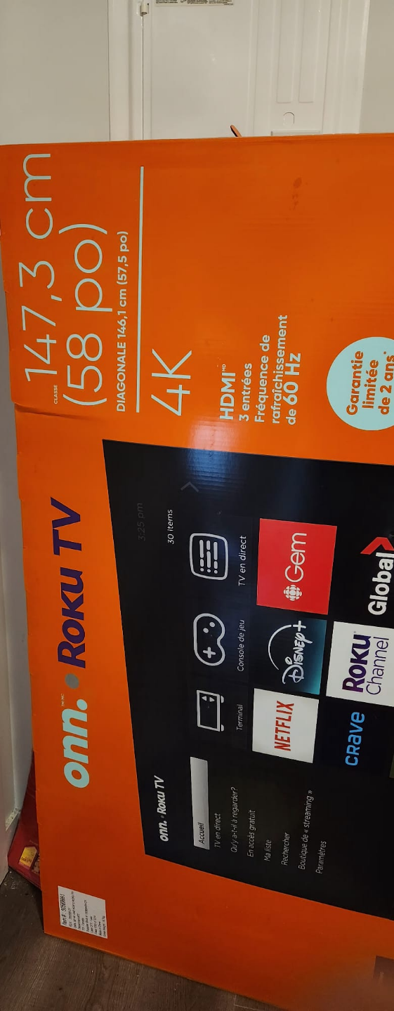 58-inch Onn Roku TV - 4K Ultra HD Smart TV - photo 4