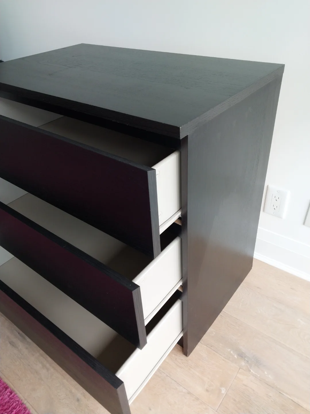 Black 3-Drawer Dresser image indicator(6)