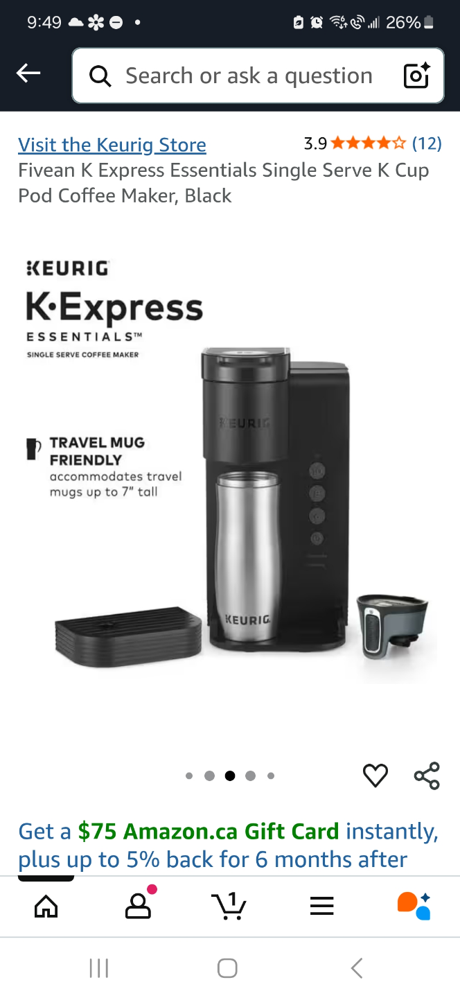 Keurig K-Express Essentials Coffee Maker. K-Cup pod - photo 3