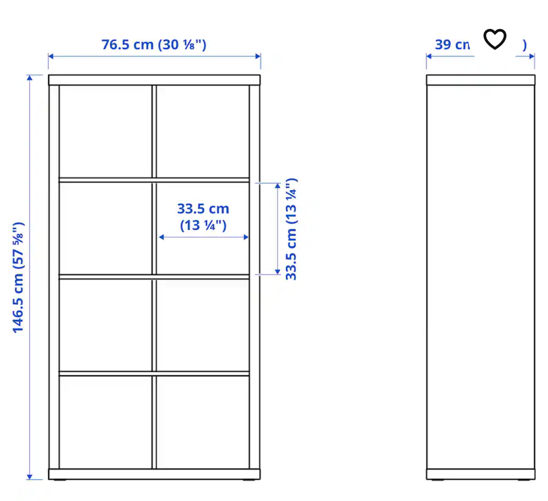 IKEA Kallax 8 Cube Shelving Unit with Drawers - photo 5