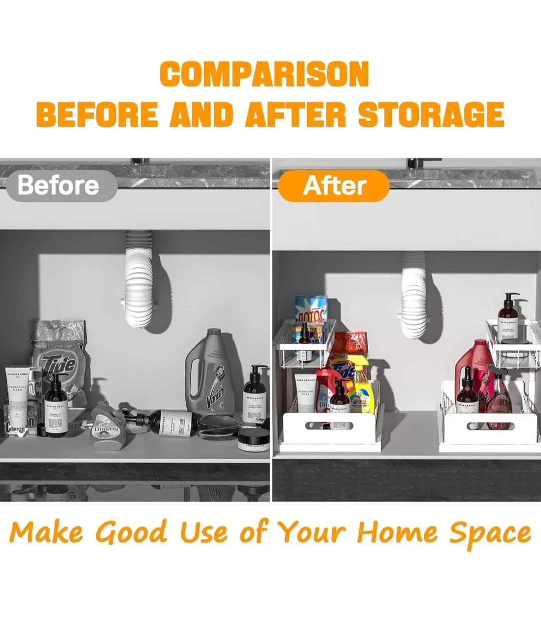 Two-Tier Under-Sink Organizer - White image indicator(4)