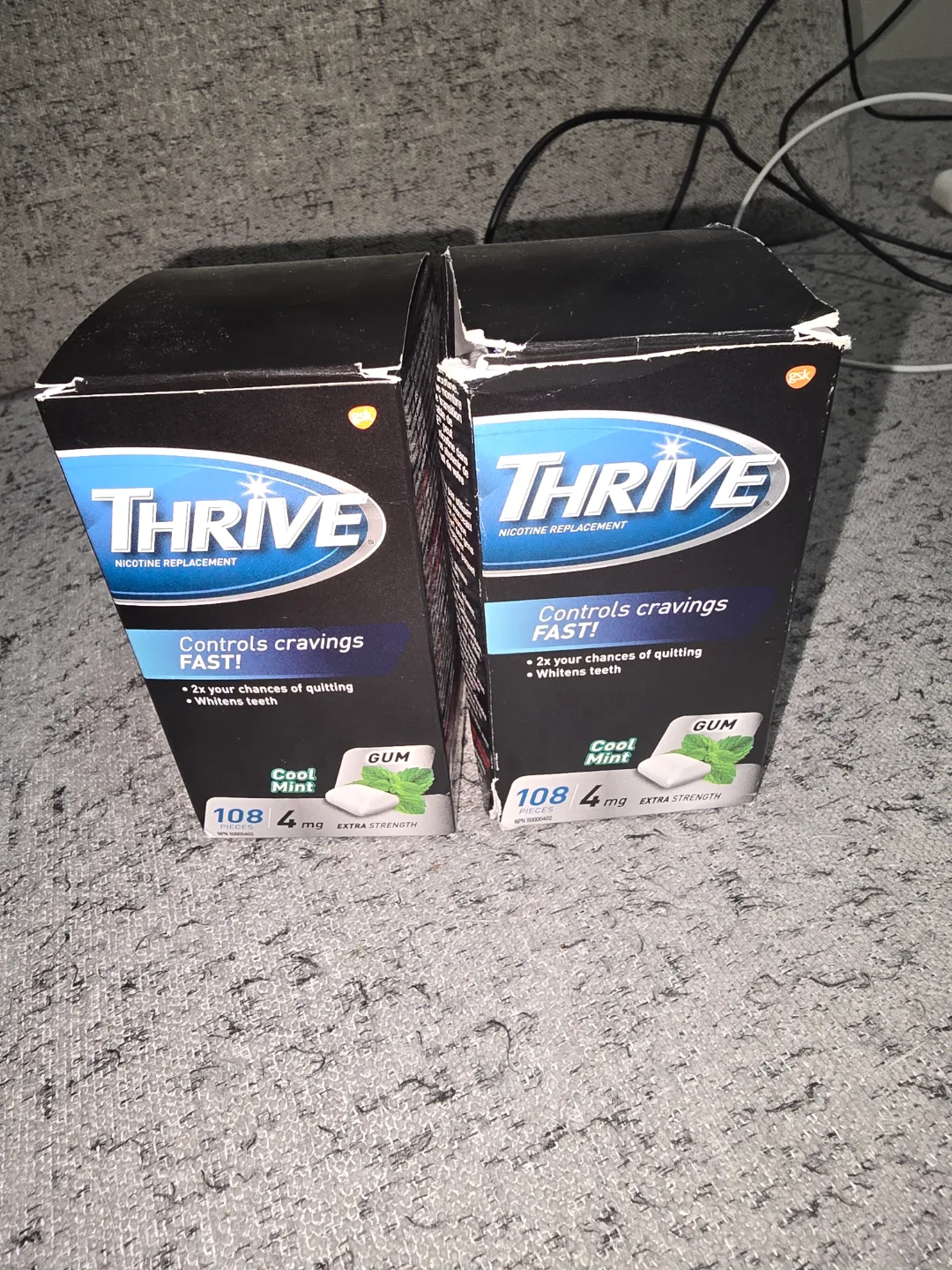 2 Boxes of Thrive Nicotine Replacement Gum thumbnail