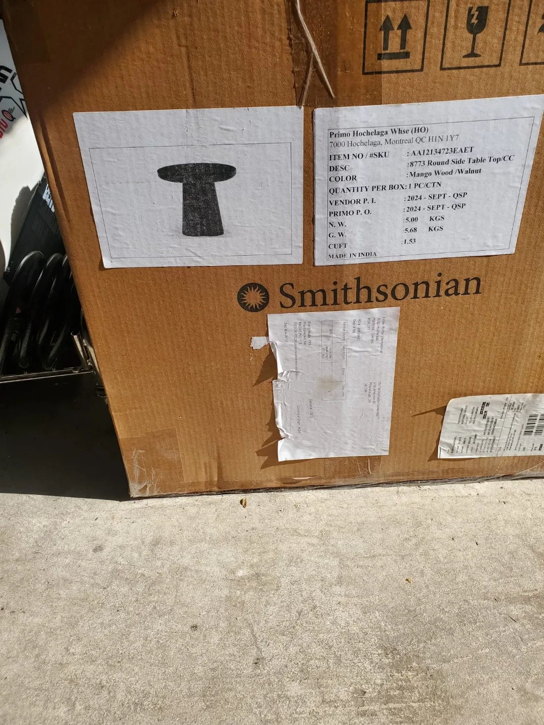 Smithsonian 22" Round Side Table Top image indicator(3)