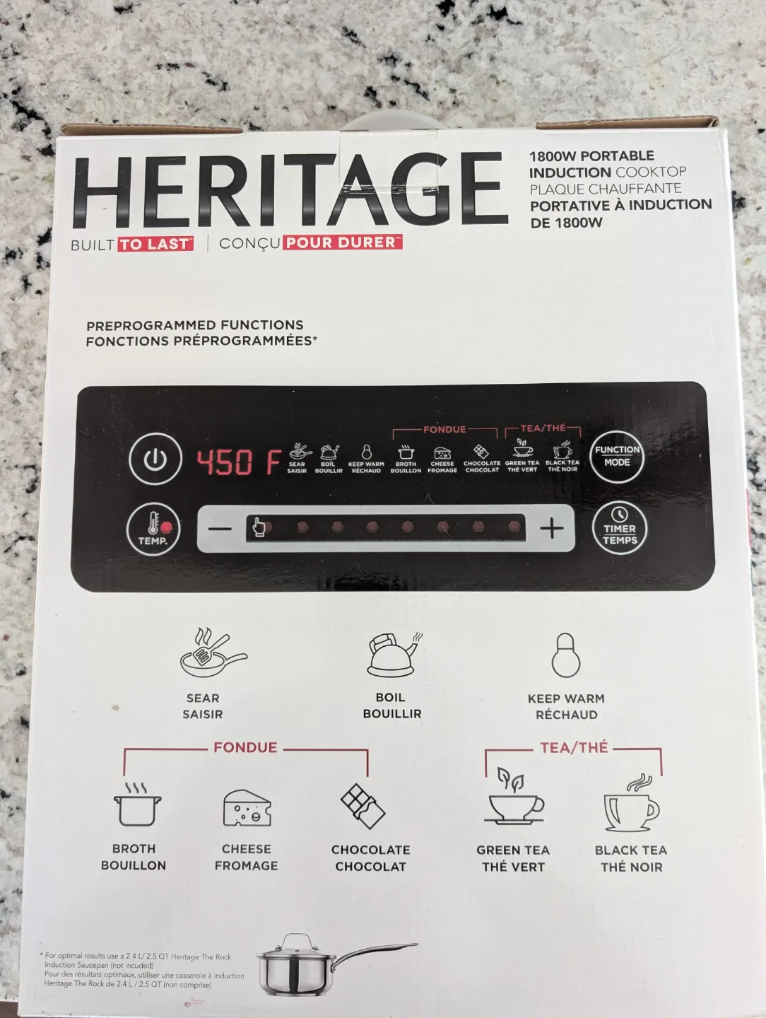 Heritage 1800W Portable Induction Cooktop image indicator(2)